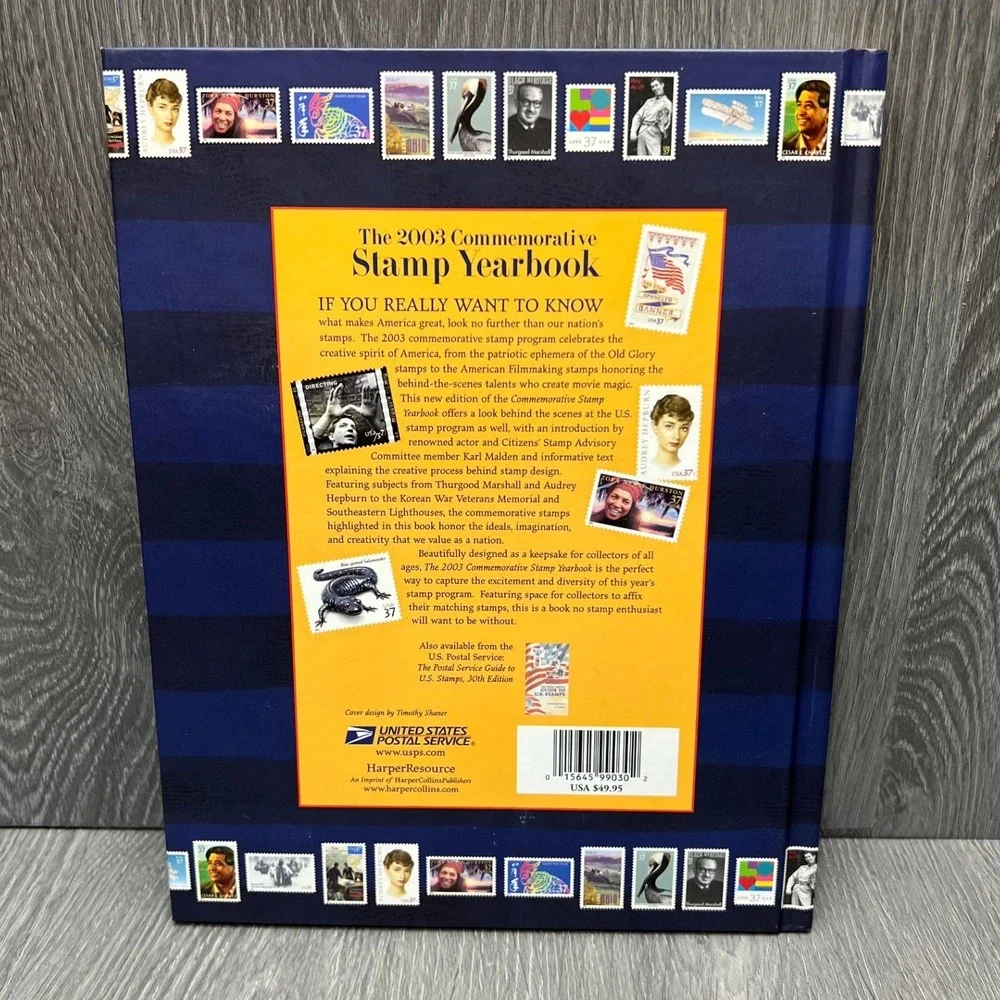 The 2003 Commemorative Stamp Yearbook USPS Hardcover Audrey Hepburn Football